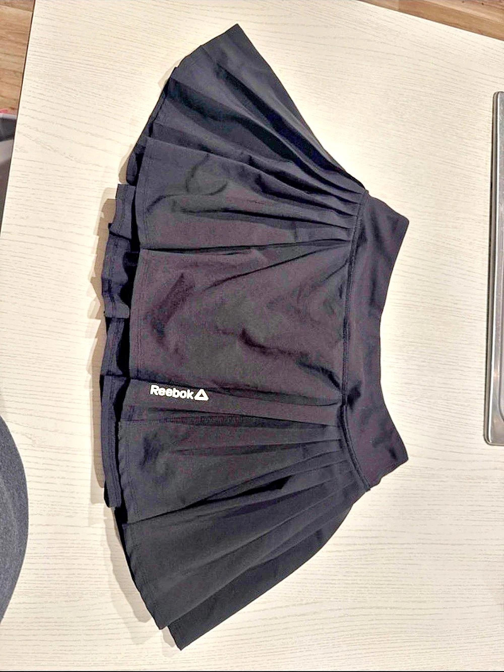 Reebok Pleated Athletic Tennis Skort Black Mini Skirt XS